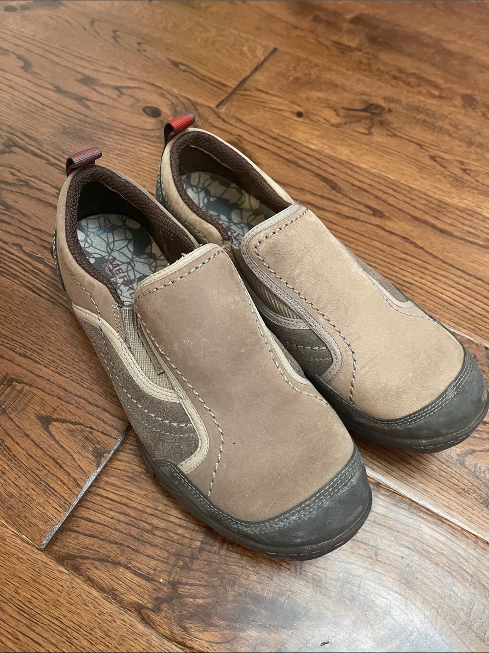 Women’s Merrell Slip-On Casual Shoes in Tan and Brown